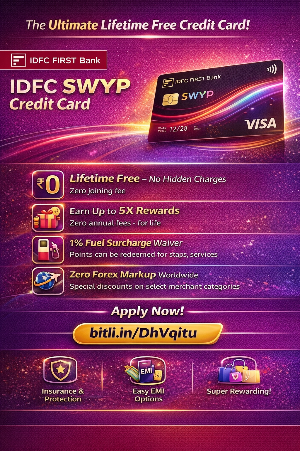IDFC SWYP Credit Card
